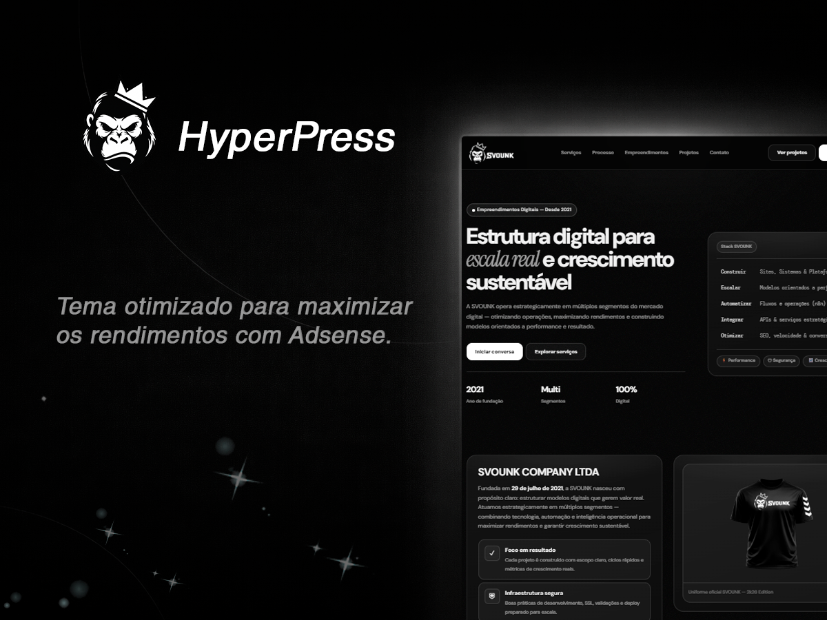 HyperPress — Tema otimizado para maximizar os rendimentos com AdSense